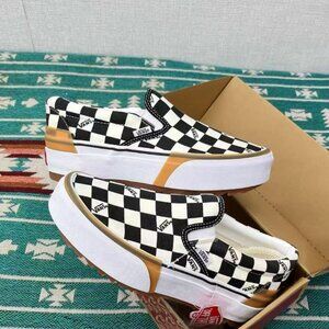 VANS Era Stacked Checkerboard Slip On Canvas Shoes